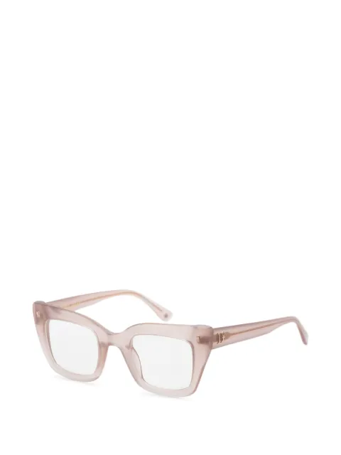 DSQUARED2 EYEWEAR logo-plaque cat-eye glasses Pink D2009935J47
