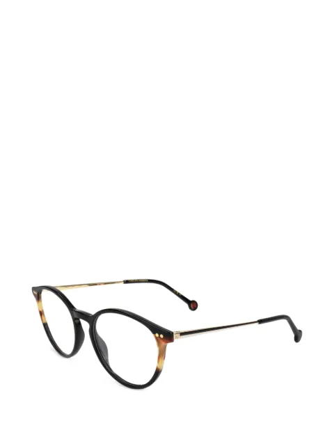 Carolina Herrera tortoiseshell-effect round-frame glasses Brown HER0166WR751