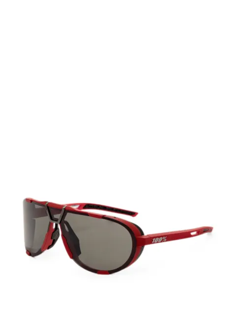 100% Eyewear Westcraft™ geometric-frame sunglasses Red 6104626501