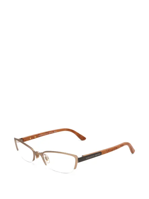 Alexander McQueen Eyewear rectangle-frame glasses Neutrals AMQ4183W