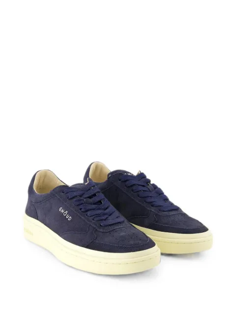 GHŌUD logo-embroidered suede sneakers Blue PALM
