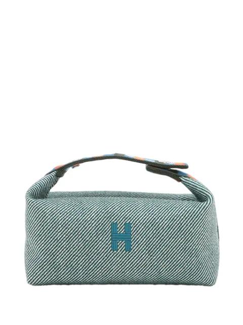 Hermès Pre-Owned 2010-2026 Small Wool Bride A Brac H Natte Case vanity bag Blue MCJPUCW1NNOJ19VD