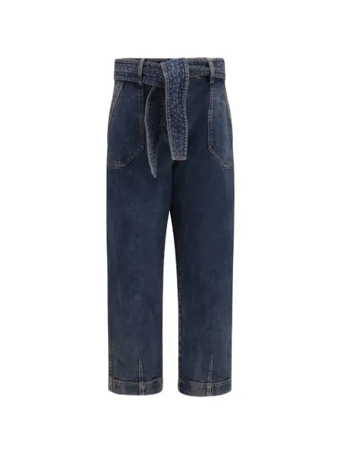 Giorgio Armani high-waisted belted jeans Blue GW003903AF29612