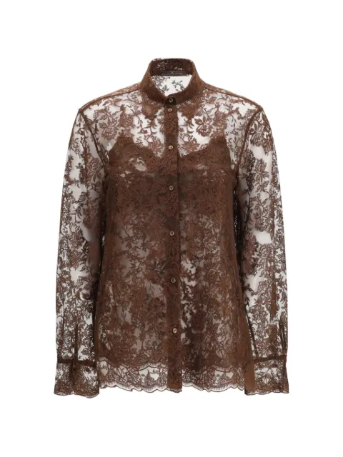 Ermanno Scervino embroidered lace blouse Brown D492K393CSAPEYF