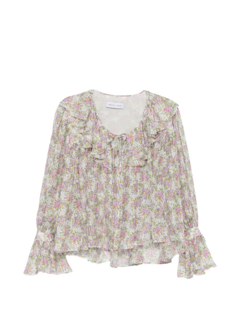 Raquel Diniz floral-print ruffled blouse White 6003047NSS0019