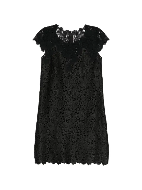 Ermanno Scervino floral-lace scalloped-edge mini dress Black D492Q309CSAPEWZ