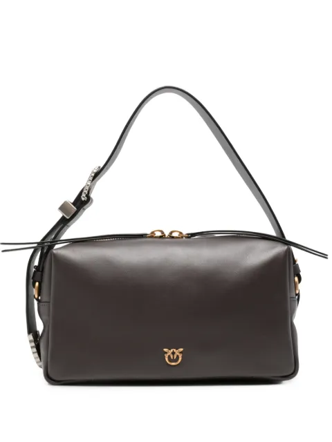 PINKO Love Birds leather shoulder bag Brown 106761A2JG