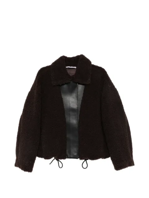 Sportmax faux-shearling buckled-collar jacket Brown 2622906012650