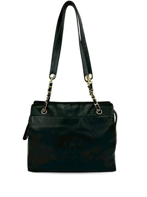 CHANEL Pre-Owned 1994-1996 CC Lambskin tote bag Black G7BGE3CQHN9K1MDW