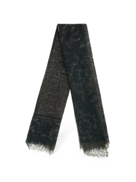 MIRROR IN THE SKY Souffle square-print scarf Brown A515