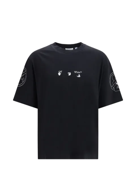 Off-White logo-print short-sleeve T-shirt Black OMAA120F26JER00600