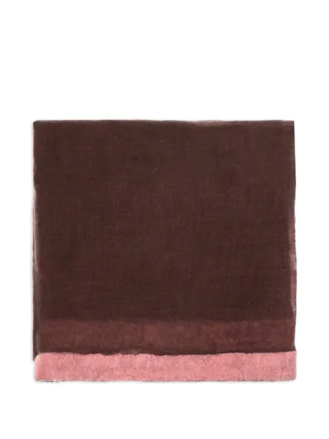 MIRROR IN THE SKY raw-edge scarf Brown A450