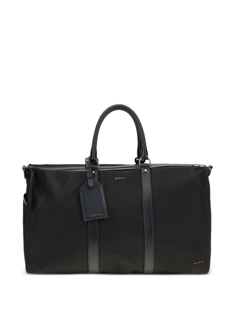Kiton logo-plaque luggage bag Black UBA0158N0127001