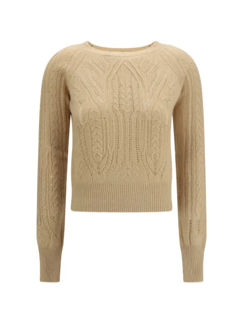 Ermanno Scervino cable-knit cashmere sweater Neutrals D495M316ZTW