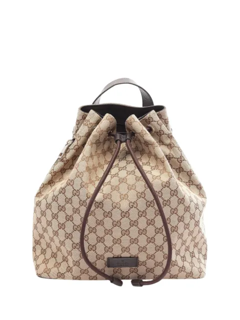Gucci Pre-Owned 2000-2015 GG Canvas Drawstring backpack Neutrals 64R2P724O2RXU0ZQ