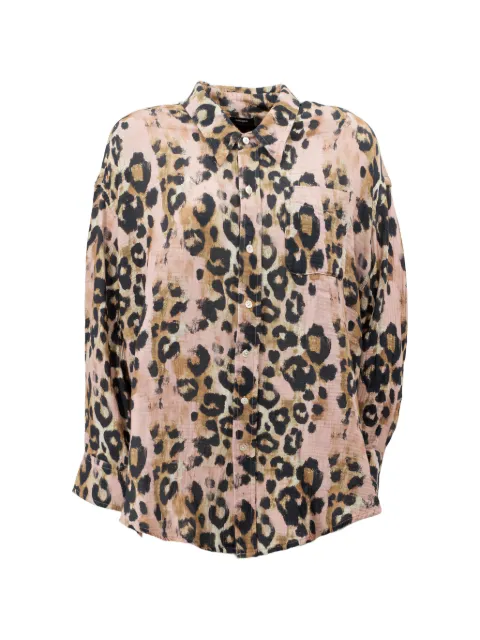 R13 leopard-print chest-pocket shirt Neutrals R13WR004R904BPINKLEOPARD