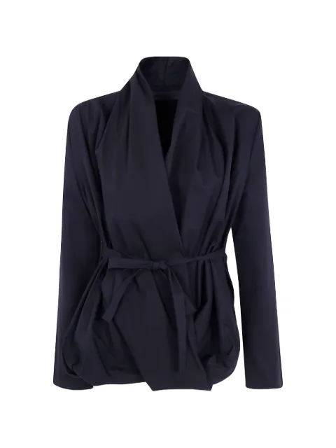 Maria Calderara belted wrap blouse Blue W214T9