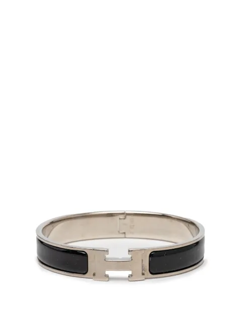 Hermès Pre-Owned 2000-2026 Narrow Enamel Clic Clac H Bracelet PM costume bracelet Black ZDV261I41Y2D24UM