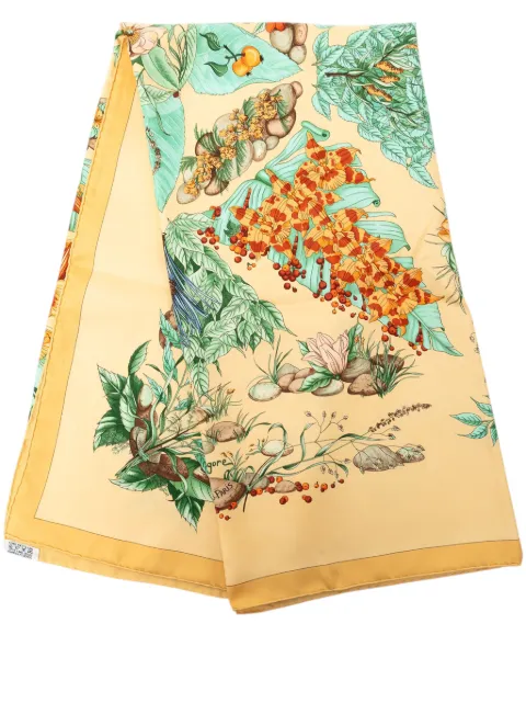 Hermès Pre-Owned 1990-2010 Pythagore Silk Scarf 90 scarves Yellow OJW1NUHZNC8WCYDG