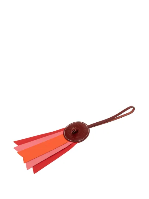 Hermès Pre-Owned 2000-2026 Hunter Cowhide and Milo Lambskin Paddock Flot Ribbon Bag Charm key chain Red HML73PWEOD2ONCAD