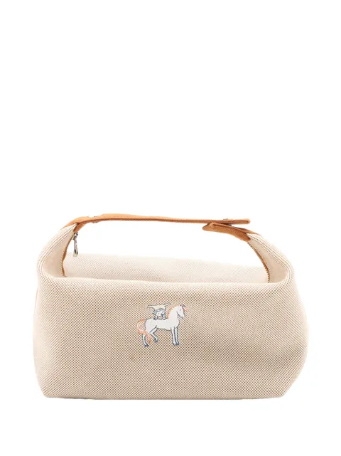 Hermès Pre-Owned 2000-2026 Large Toile Bride A Brac Cabriole Case vanity bag Neutrals H21LW0ZPPQOL568L
