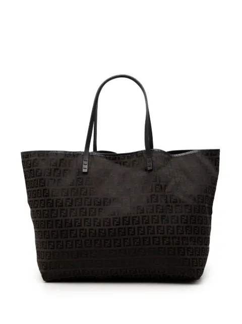 Fendi Pre-Owned 2000-2010 Medium Zucchino Canvas Roll tote bag Brown TOMG11PI0AG6CTJ9