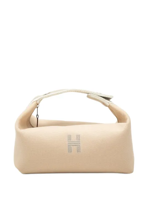Hermès Pre-Owned 2020-2026 Small Toile Bride A Brac Case vanity bag Neutrals 9ZDSECC6S32HEV09