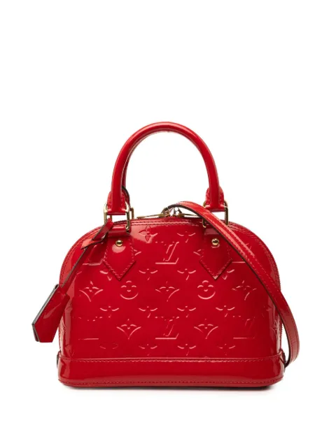 Louis Vuitton Pre-Owned 2014 Monogram Vernis Alma BB satchel Red 1HO183NZ6F7D5NE4