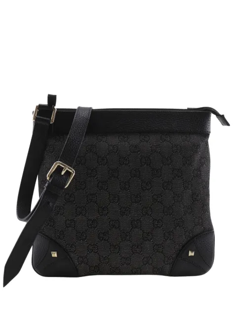 Gucci Pre-Owned 2000-2015 GG Denim Nailhead crossbody bag Grey ONTFZ3S9BOZ94DX0