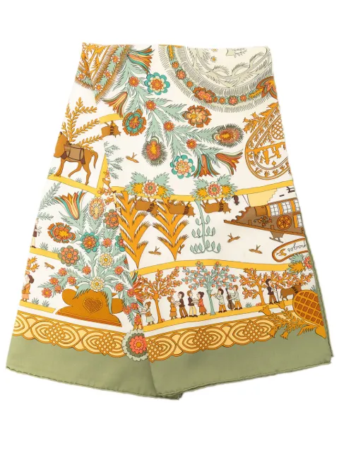 Hermès Pre-Owned 1997-2010 Decoupages Silk Scarf 90 scarves White D7207X0HHWUGQMNI