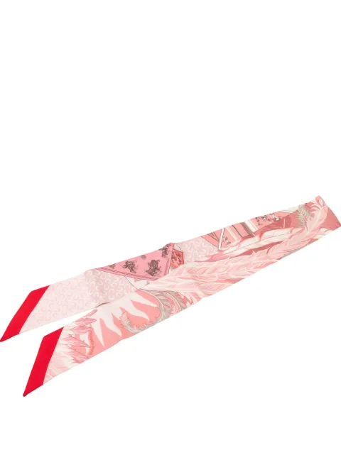 Hermès Pre-Owned 2000-2026 Cheval Phoenix Silk Twilly Scarf scarves Pink AQE1217RF142QMKZ
