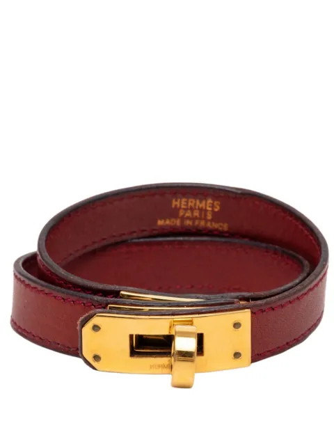 Hermès Pre-Owned 2002 Swift Kelly Double Tour Bracelet costume bracelet Red 3C3NZQAOPTKB2ONY