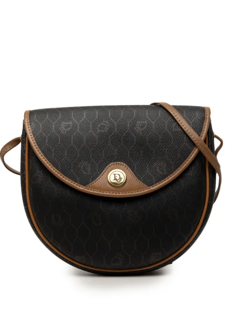 Christian Dior Pre-Owned 20th Century Honeycomb Coated Canvas crossbody bag Black X0R5W5FJ2TLMUQBY