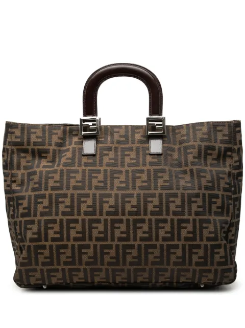 Fendi Pre-Owned 20th Century Large Zucca Canvas Twins tote bag Brown TY6LMXSPPAET4DFZ