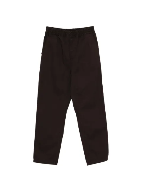 Carhartt WIP elasticated-waistband logo-patch trousers Brown I029919