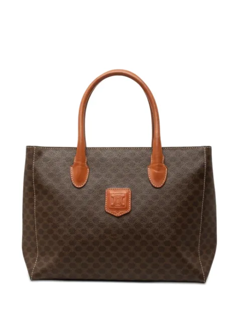Celine Pre-Owned 20th Century Macadam Coated Canvas tote bag Brown QF7M69G5TK6VIR84