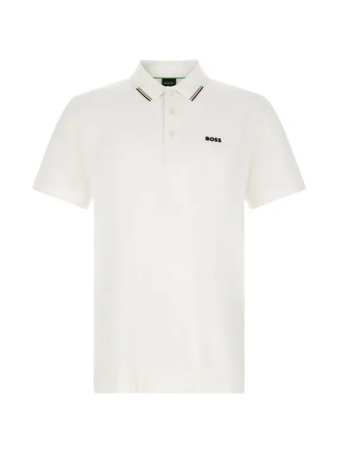 BOSS Swing Paddy logo-print polo shirt Neutrals 50564779