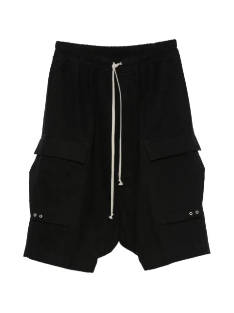 Rick Owens drop-crotch cargo shorts Black RU02F4389FLM