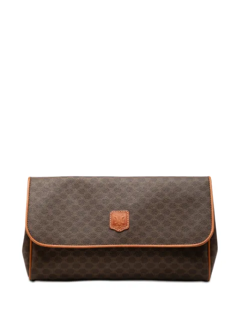 Celine Pre-Owned 1992 Macadam Coated Canvas clutch bag Brown 6NA3V172FOIZL0YG