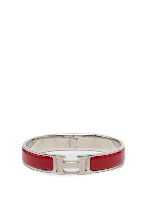 Hermès Pre-Owned 2000-2026 Narrow Enamel Clic H Bracelet PM costume bracelet Red 1NBQ1BFFSOSFZ7U2