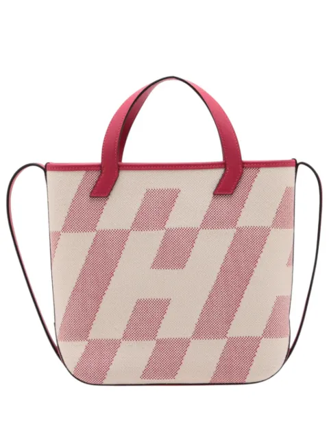 Hermès Pre-Owned 2022 Toile and Swift Cabas H en Biais 27 satchel Pink 2369OOKQ66F6FEUC