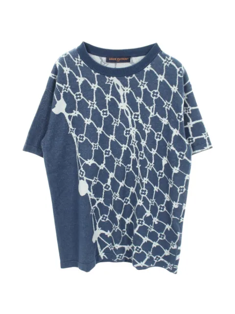 Louis Vuitton Pre-Owned 2010s monogram-pattern T-shirt Blue 1092674