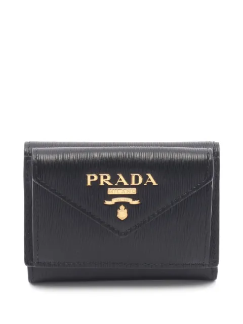 Prada Pre-Owned 2010s Vitello Move trifold wallet Black 1093528