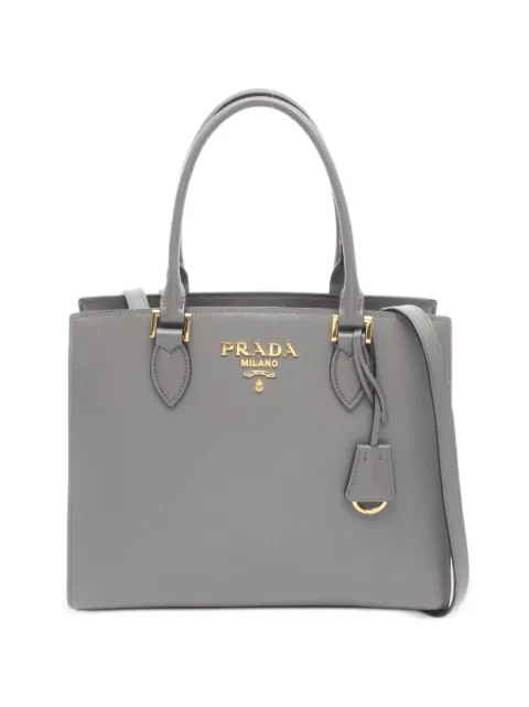 Prada Pre-Owned 2010s Saffiano leather tote bag Grey 1093222