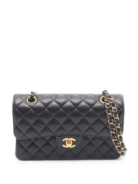 CHANEL Pre-Owned 2021 Double Flap Matelassé leather shoulder bag Black 1093470X9735X88