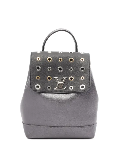 Louis Vuitton Pre-Owned 2016 Lockme eyelet-detail leather backpack Grey 1092103DU2166
