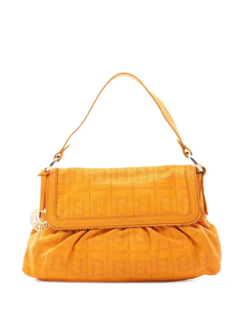 Fendi Pre-Owned 2010s Zucca punching shoulder bag Orange 1093032