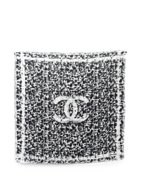 CHANEL Pre-Owned 1986-1988 Coco Mark scarf Black 1088872