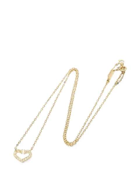 Cartier 2010s C Heart diamond necklace Gold 1093745AY9917