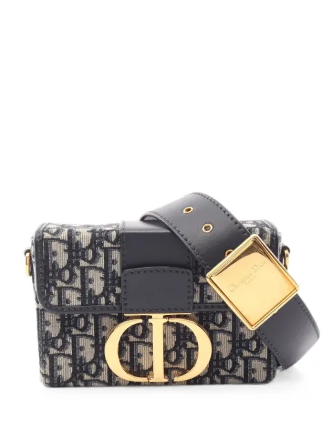 Christian Dior Pre-Owned 2010s 30 Montaigne Oblique shoulder bag Blue 1094053